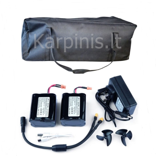 Atnaujintas Assassin Manuowell V2 GPS + TOSLON TF520 Echolotas iki 300 metrų. 20000 baterijos
