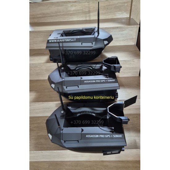 Atnaujintas Assassin Manuowell V2 GPS 36 taškai + TOSLON TF520 Echolotas iki 300 metrų. Su galiniu konteineriu. 20000 baterijos Atnaujintas Assassin Manuowell V2 GPS 36 taškai + TOSLON TF520 Echolotas iki 300 metrų. Su galiniu konteineriu. 20000 baterijos