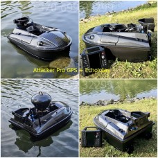 Attacker M60 Pro pašarų laivelis su Echolotu ir 116 taškų GPS. 31200 baterija