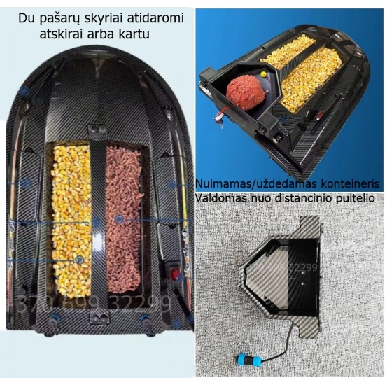 Attacker M60 Pro pašarų laivelis su Echolotu ir 116 taškų GPS. 31200 baterija Attacker M60 Pro pašarų laivelis su Echolotu ir 116 taškų GPS. 31200 baterija