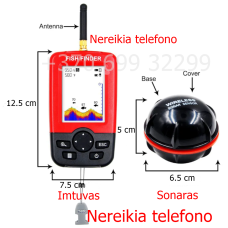 Flytec echolotas žuvų ieškiklis 