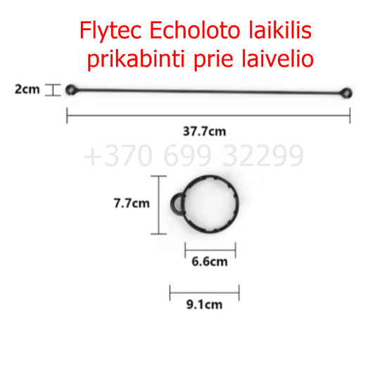 Flytec Echoloto laikiklis prikabinti prie laivelio