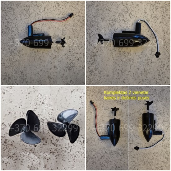 Flytec V802,V803,V600,V060 varikliukas su sraigtais, sraigtai 2 vnt Flytec V802,V803,V600,V060 varikliukas su sraigtais, sraigtai 2 vnt