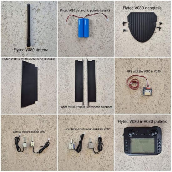 Flytec V080 ir V030 atsarginės detalės Flytec V080 ir V030 atsarginės detalės