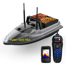 Flytec V600 PRO su įmontuotu Echolotu iki 500 metrų ir GPS 200 taškų. 12000mAh baterija