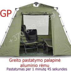 Karpinė palapinė greito pastatymo 250x250x170 cm. Galima su antru sluoksniu