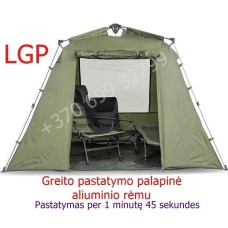 Karpinė palapinė greito pastatymo 250x250x170 cm. Galima su antru sluoksniu