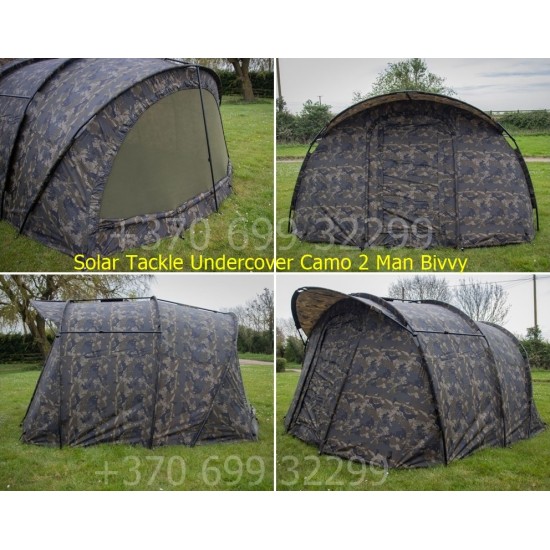 Solar Tackle Undercover Camo 2 man karpinė palapinė 320×300×170cm Solar Tackle Undercover Camo 2 man karpinė palapinė 320×300×170cm