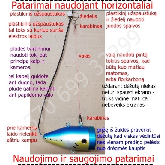 Povandeninė kamera 7 colių ekranas 15,30,50 metrų laidas Povandeninė kamera 7 colių ekranas 15,30,50 metrų laidas