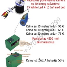 Povandeninė kamera su 15/30/50 metrų laidu Povandeninė kamera su 15/30/50 metrų laidu