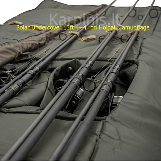 Solar Undercover Rod Holdall Camouflage karpinis dėklas 13 ft 4+4 kotams Solar Undercover Rod Holdall Camouflage karpinis dėklas 13 ft 4+4 kotams