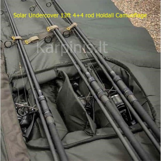 Solar Undercover Rod Holdall Camouflage karpinis dėklas 13 ft 4+4 kotams Solar Undercover Rod Holdall Camouflage karpinis dėklas 13 ft 4+4 kotams